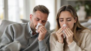 nez qui coule comme de l'eau covid