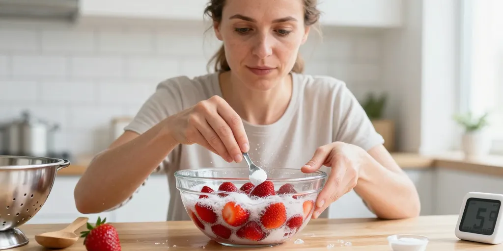 laver des fraises au bicarbonate