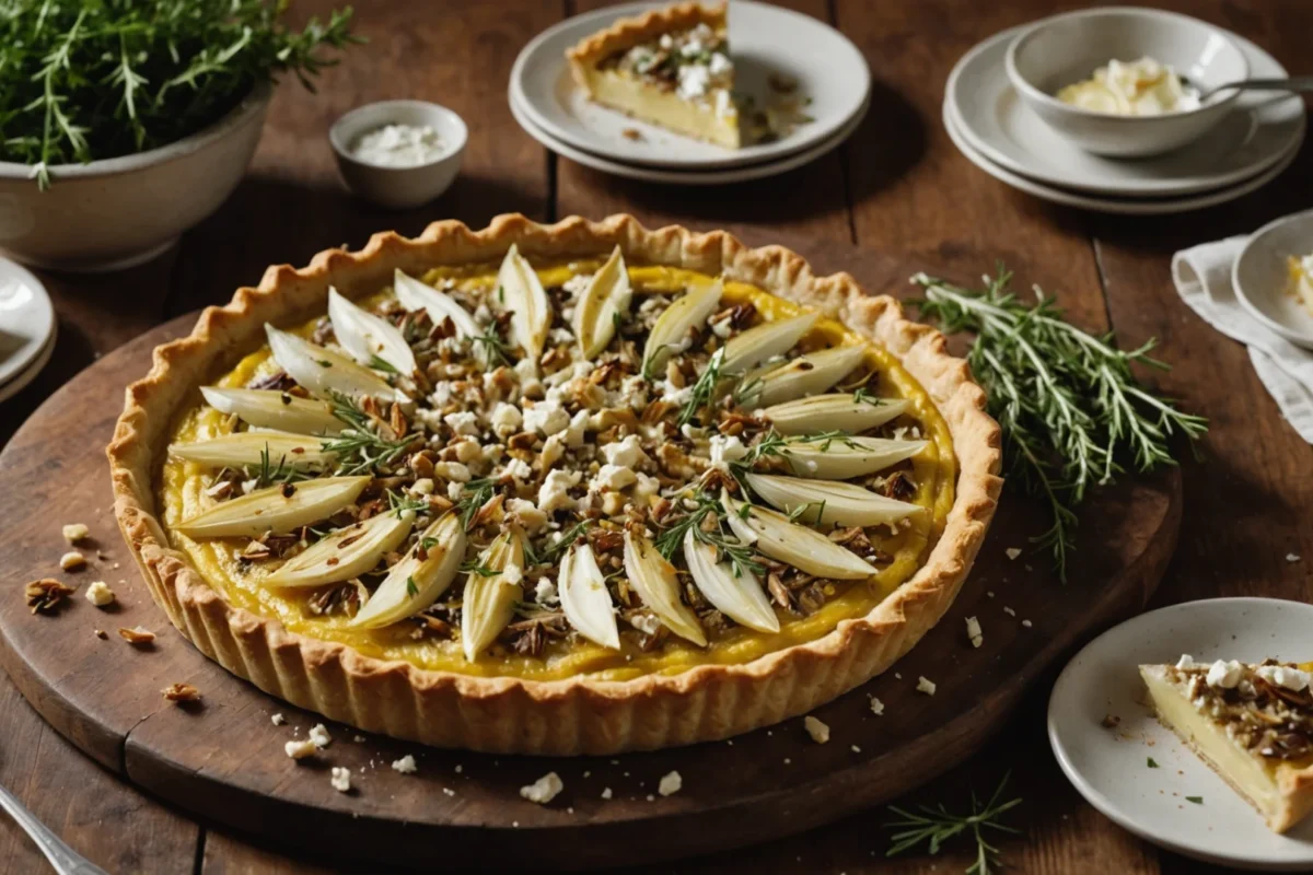 tarte au endives et chevre