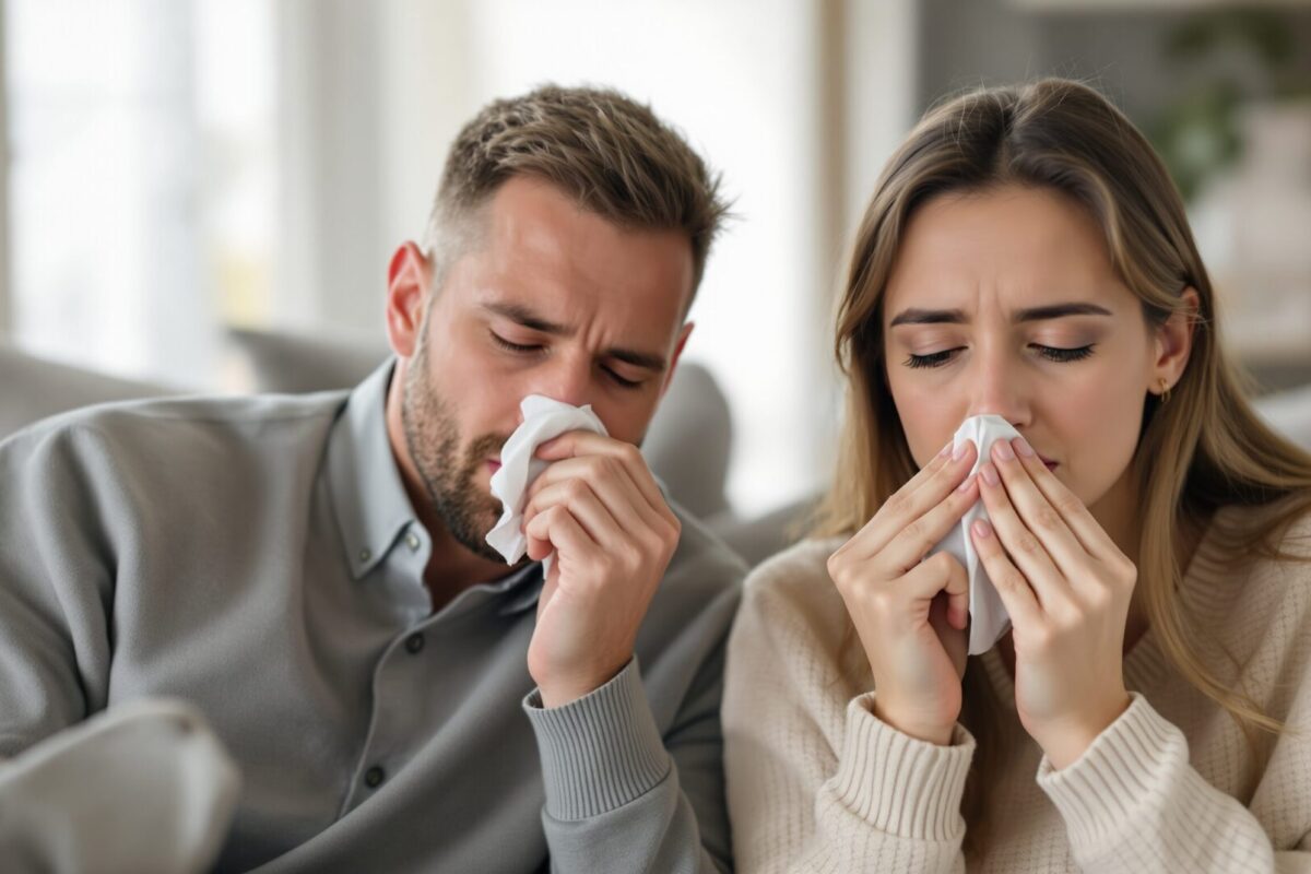 nez qui coule comme de l'eau covid