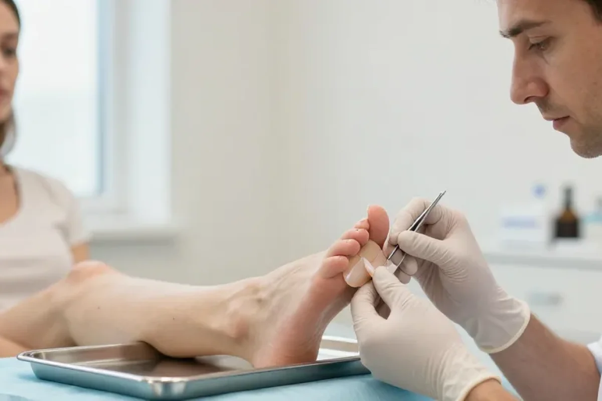 ongle qui pousse vers le bas