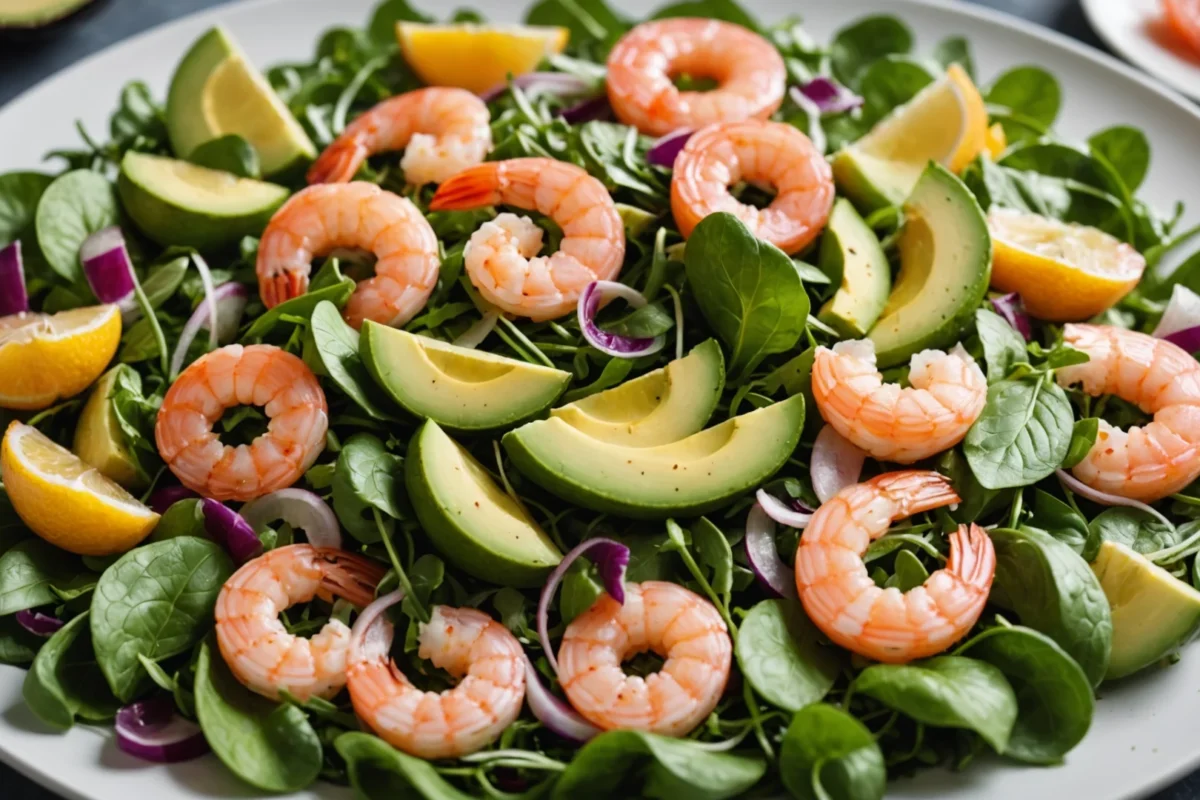 salade pamplemousse crevettes